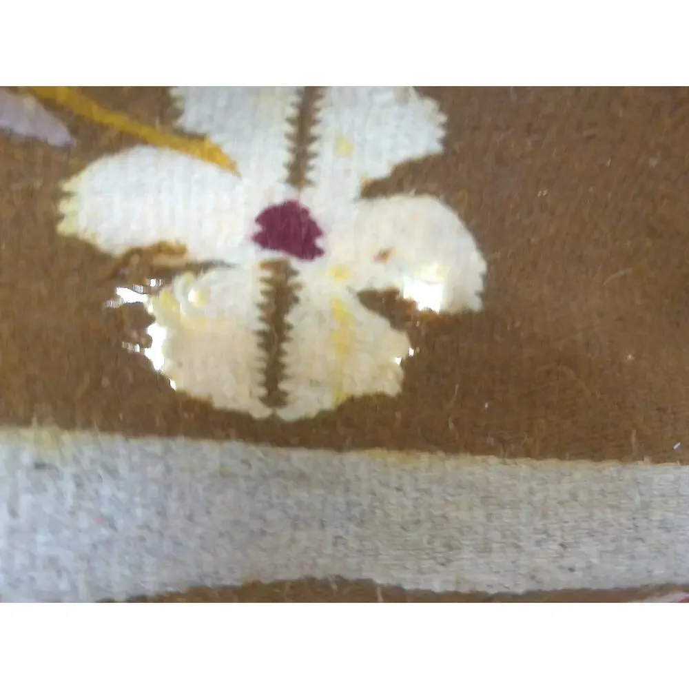 Vintage Zapotec Hand Woven Wool Textile Art Oaxaca Mexico Bird Wall Hanging